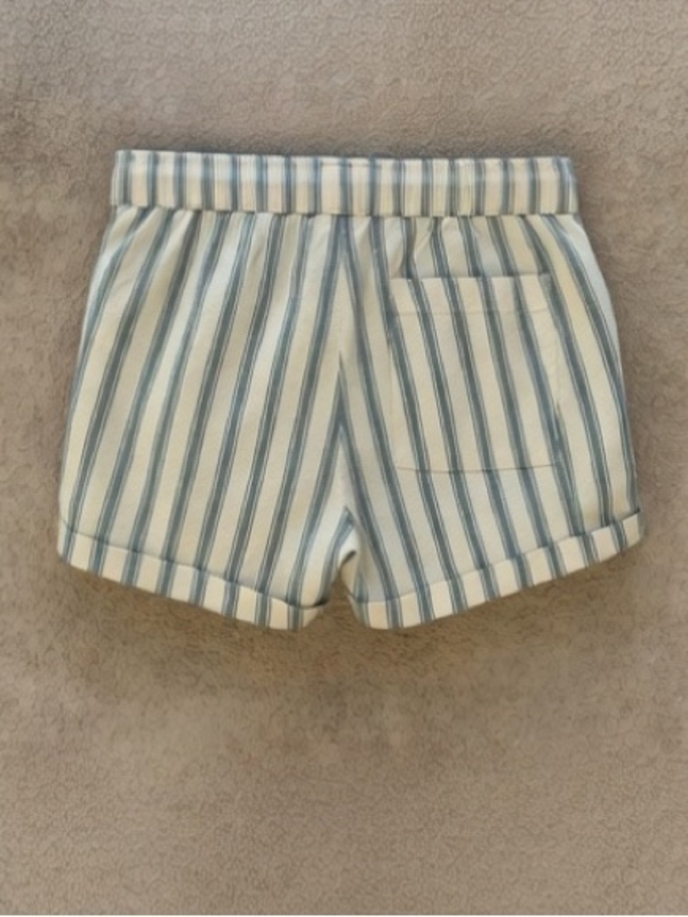 TOAD&CO “Taj Hemp” Cuffed Shorts In Barley Stripe Size Medium New With Tag! - Picture 5 of 8